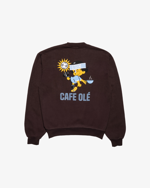 NSC "CAFE OLÉ" CREWNECK SWEATSHIRT  (COFFEE BROWN)